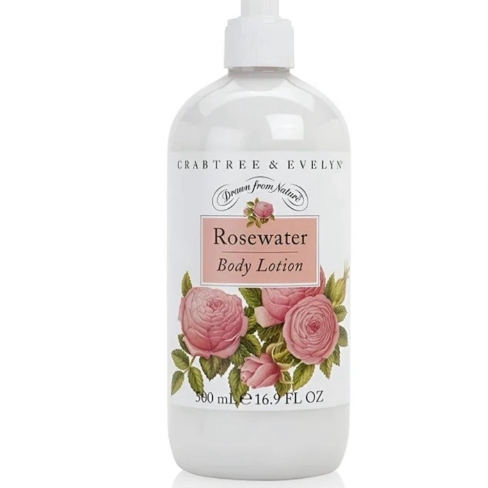 Crabtree & Evelyn Rosewater Body Lotion - Pink & White